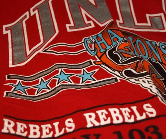 Vtg 1990 UNLV Runnin’ Rebels NCAA Basketball Champs T-shirt
