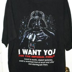 Vintage 90s Star Wars Darth Vader I Want You T-shirt