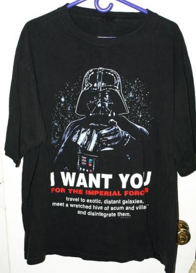 Vintage 90s Star Wars Darth Vader I Want You T-shirt