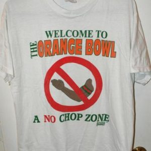 Vintage 1996 Welcome To Orange Bowl No Chop Zone T-shirt