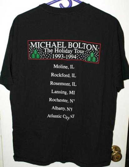 Vintage 90s Michael Bolton Holiday Tour Concert T-shirt