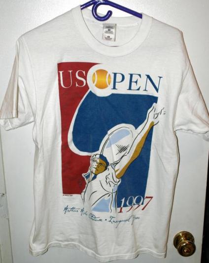 USオープンTENNIS '97公式Tシャツ Vintage 1997 US Open Tennis Arthur Ashe Stadium T-shirt | Defunkd