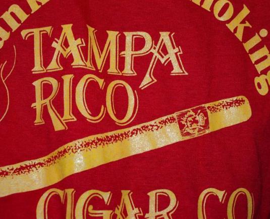 Vintage 80s/90s Tampa Rico Cigars Dont Smoke Mullet T-shirt