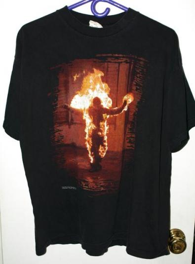 Vintage 90s Blue Grape Rammstein Burning Man T-shirt