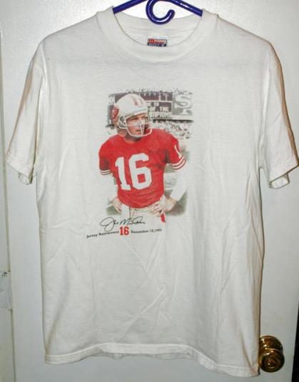 Vintage 90s Joe Montana Jersey Retirement T-shirt