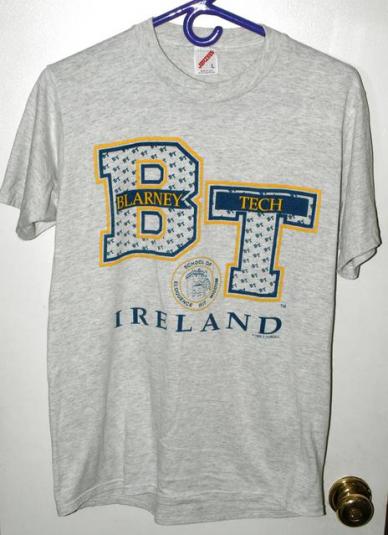 Vtg 90s Ireland Blarney Tech School of Eloquence T-shirt
