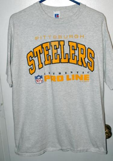 Vtg 1995 Russell Pittsburgh Steelers Block Letter T-shirt