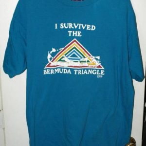 Vintage 90s I Survived The Bermuda Triangle T-shirt