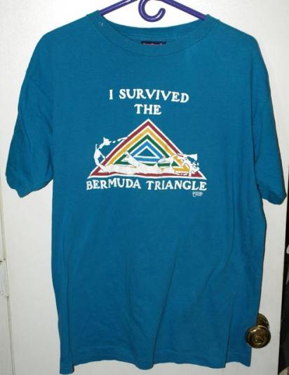 Vintage 90s I Survived The Bermuda Triangle T-shirt