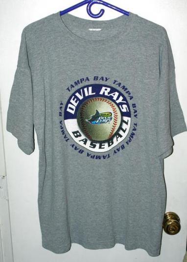 Vintage 90s Tampa Bay Devil Rays Waffle Print T-shirt