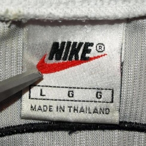 Vtg 90s Nike White Tag Silver/Black Basketball Jersey