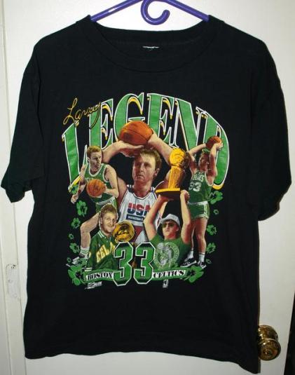 Vintage 90s Boston Celtics Larry Legend Birds Best T-shirt