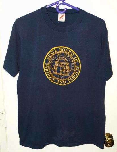 Vtg 80s/90s Georgia State Board of Pardon & Parole T-shirt