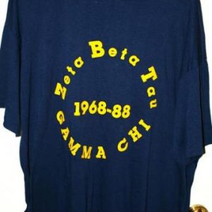 Vintage 1988 Zeta Beta Tau Fraternity T-shirt-4XL