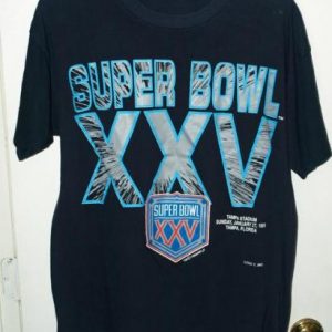 Vintage Super Bowl XXV New York Giants Buffalo Bills T-shirt