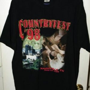 Vtg 90s Nashville Countryfest Concert Tour T-shirt