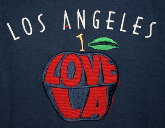 Vtg 90s I Love LA/Los Angeles California Embroidered T-shirt