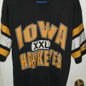 Vintage 80s Logo 7 University of Iowa Hawkeyes Shirt Jersey