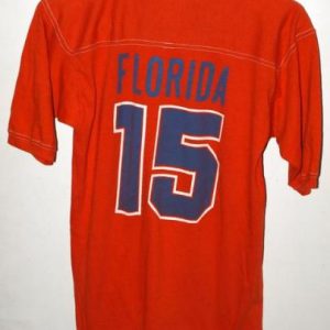 Vtg 70s/80s Univ Florida Gators Wayne Peace Jersey Shirt