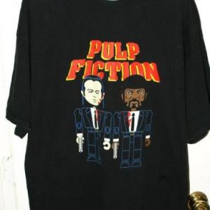 Vintage 90s Pulp Fiction Travolta/Jackson Figures T-shirt