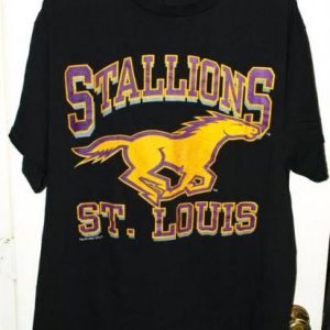 Vintage 90s St Louis Stallions Proposed NFL Team T-shirt