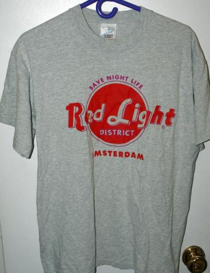 Vintage Save Night Life Red Light District Amsterdam T-shirt