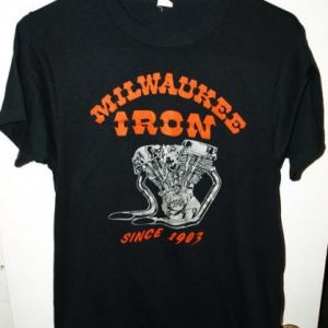 Vintage 80s 50/50 Milwaukee Iron Since 1903 T-shirt