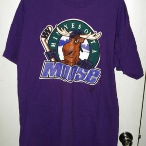 Vintage 90s IHL Minnesota Moose XXL Purple T-shirt