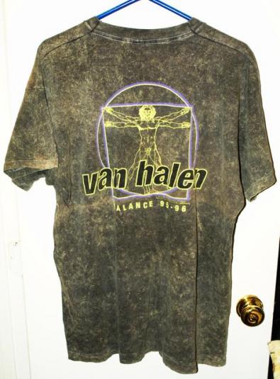 Vtg Van Halen Balance Acid Wash Style Tour Concert T-shirt