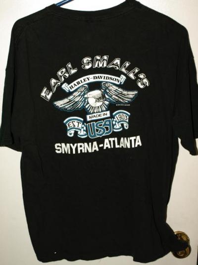 Vintage 1988 Harley Davidson Earl Smalls Atlanta T-shirt