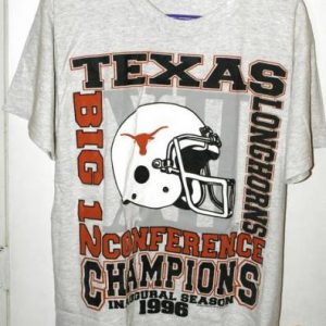 Vtg 90s Texas Longhorns Inaugural Big 12 Champions T-shirt