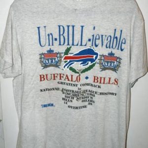 Vintage Buffalo Bills Greatest Comeback NFL History T-shirt