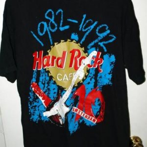 Vintage 1992 10 Year Anniv Hard Rock Cafe Amsterdam T-shirt