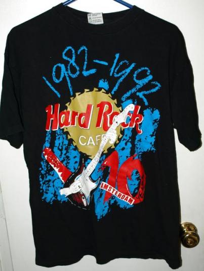 Vintage 1992 10 Year Anniv Hard Rock Cafe Amsterdam T-shirt
