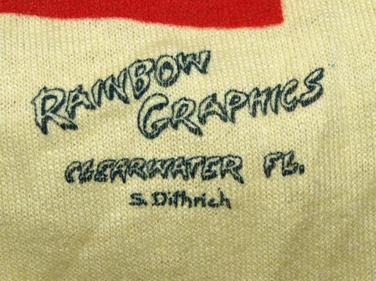 Vintage Rainbow Graphics Ocean Life Bright Yellow L/S Shirt