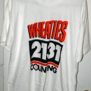 Vtg Wheaties 2131 Cal Ripken Consecutive Games T-shirt