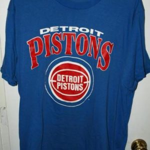 Vintage 80s Artex 50/50 Detroit Pistons Logo T-shirt