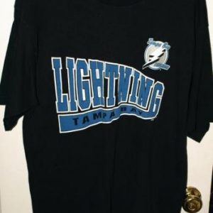 Vtg Pro Player Tampa Bay Lightning Raised Lettering T-shirt