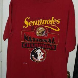 Vtg 1993 FSU/Florida St Seminoles National Champs Tee