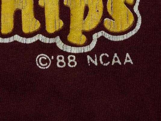 Vtg 80s Mississippi State Bulldogs College Baseball T-shirt