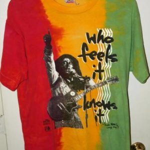 Vtg Bob Marley Who Feels It Knows It Running Away T-shirt