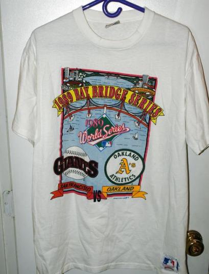 Vintage 80s SF Giants Oakland As Bay Bridge Series T-shirt