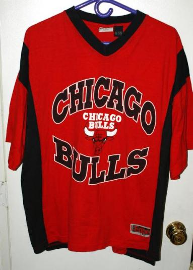 Vintage 90s Chicago Bulls V-Neck Jersey T-shirt