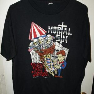 Vintage 80s Mortal Sin Voyage Of The Disturbed T-shirt