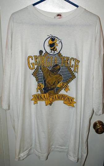 Vintage 1990 Georgia Tech Football National Champs T-shirt