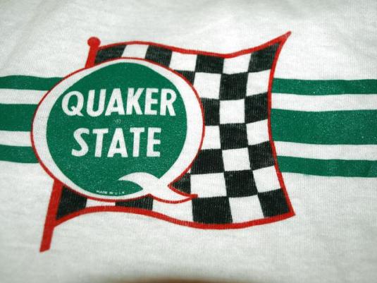 Vintage 50/50 Quaker State Motor Oil Ringer T-shirt