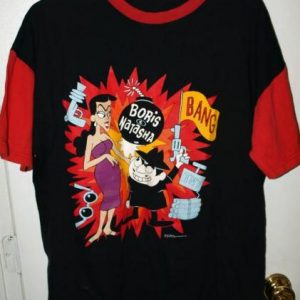 Vintage 1993 Bullwinkle Boris & Natasha T-shirt