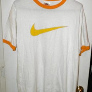 Vintage 90s Made In USA Nike Swoosh Ringer T-shirt