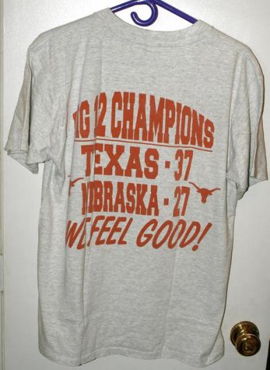 Vtg 90s Texas Longhorns Inaugural Big 12 Champions T-shirt