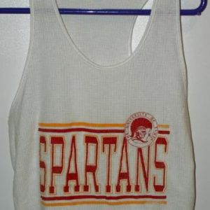 Vtg Tampa Spartans Mesh/Waffle Print Muscle Shirt/Tank Top